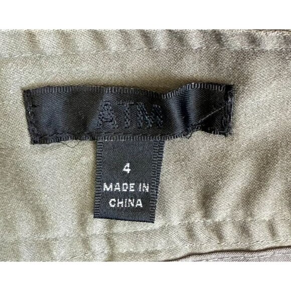 ATM Anthony Thomas Melillo Cropped Flare Pants Olive Green Sz 4 Minimalist Chic - Picture 13 of 13